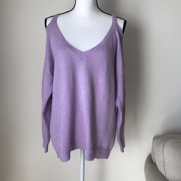 UO Kimchi Blue Kia Cold Shoulder Sweater Top - Picture 5 of 8